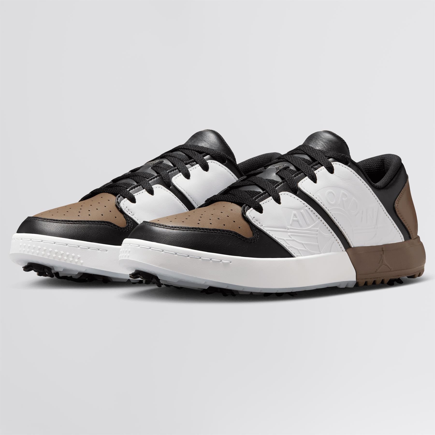 Air Jordan NU Retro 1 G Golf Shoes Black/White/Palomino