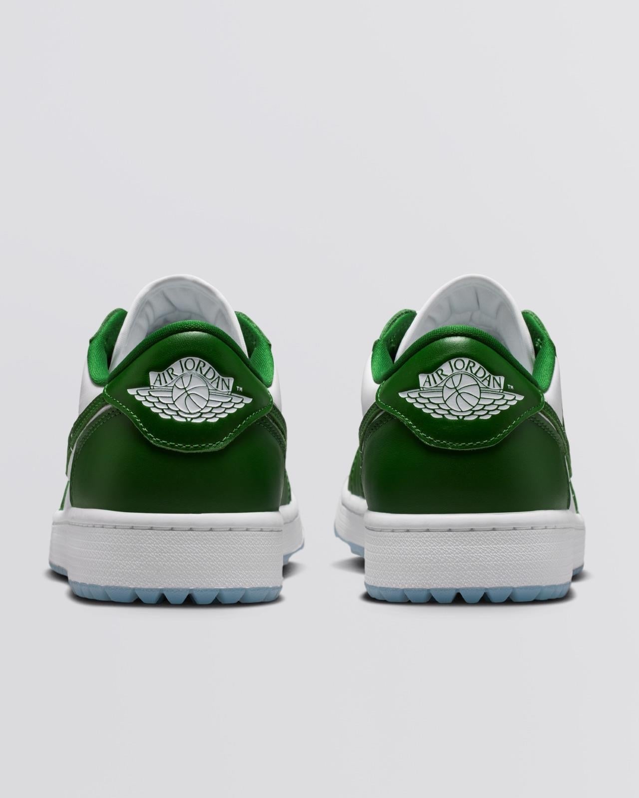 Air Jordan 1 Low Spikeless Golf Shoes Forest Green/White