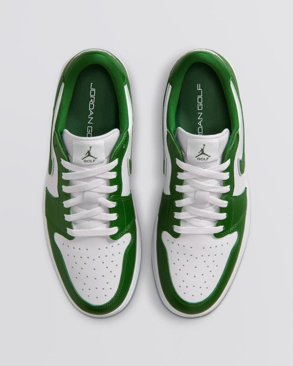 Air Jordan 1 Low Spikeless Golf Shoes Forest Green/White