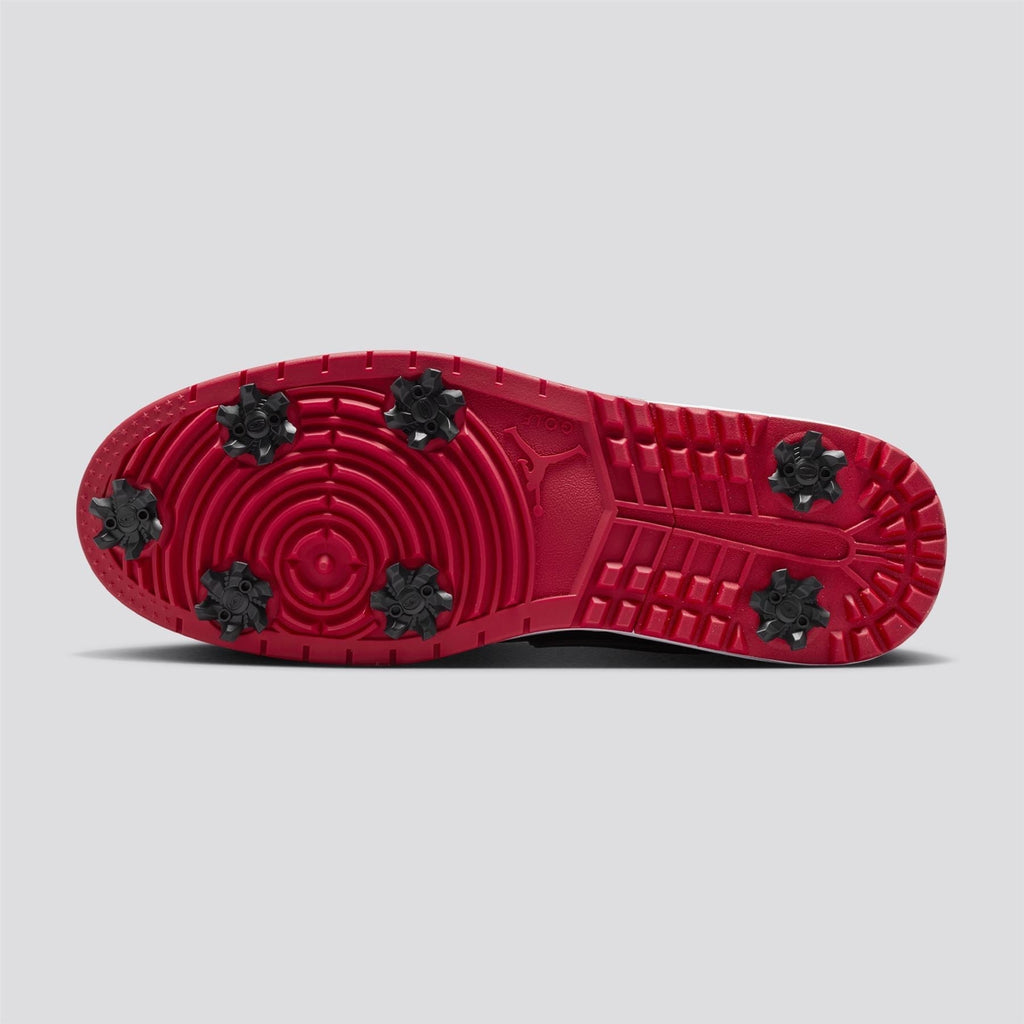 Air Jordan 1 Low Spiked Golf Shoes Black/Varsity Red/White