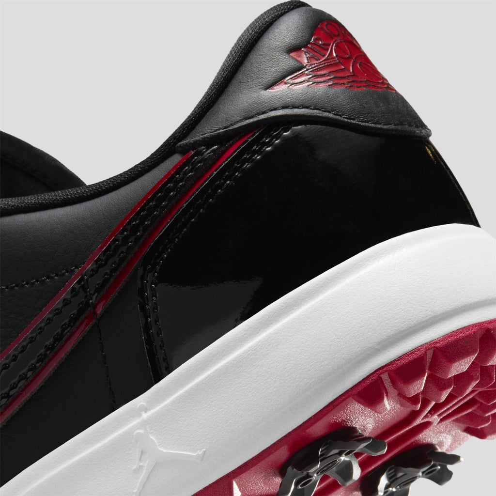 Air Jordan 1 Low Spiked Golf Shoes Black/Varsity Red/White