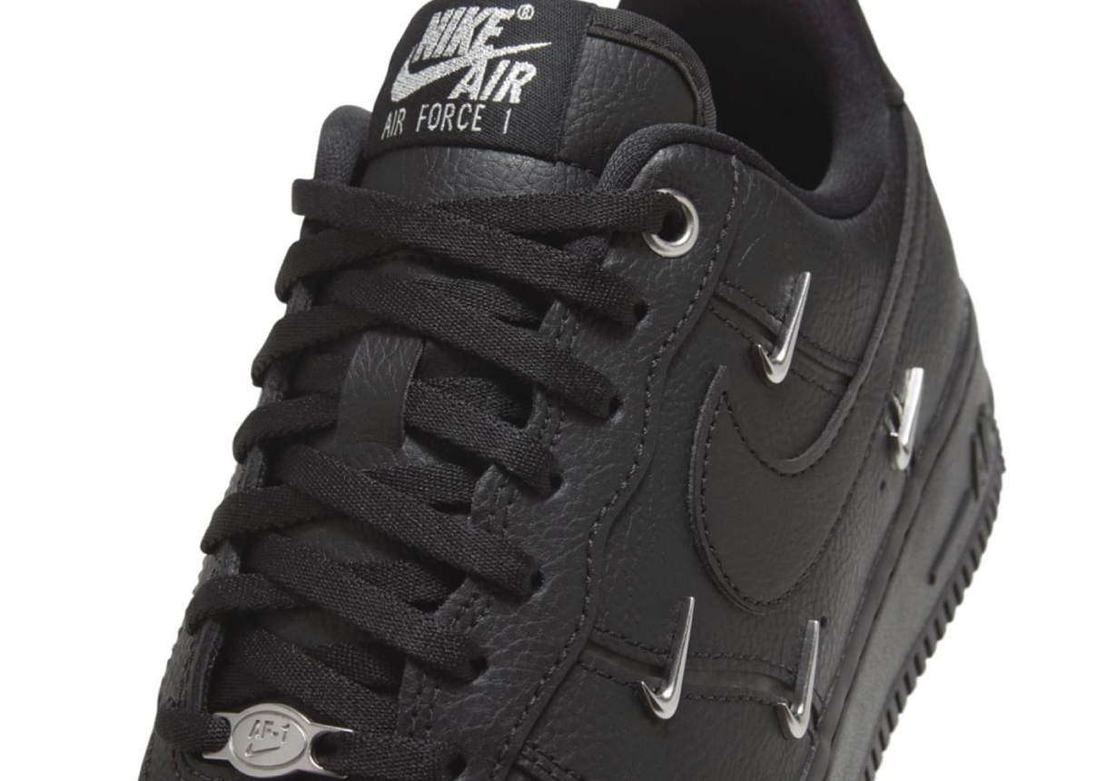 Nike Air Force 1 Low Black Silver Mini?Swoosh