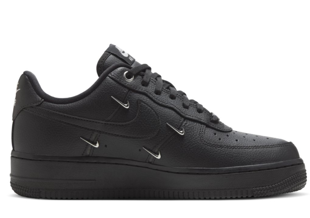 Nike Air Force 1 Low Black Silver Mini?Swoosh