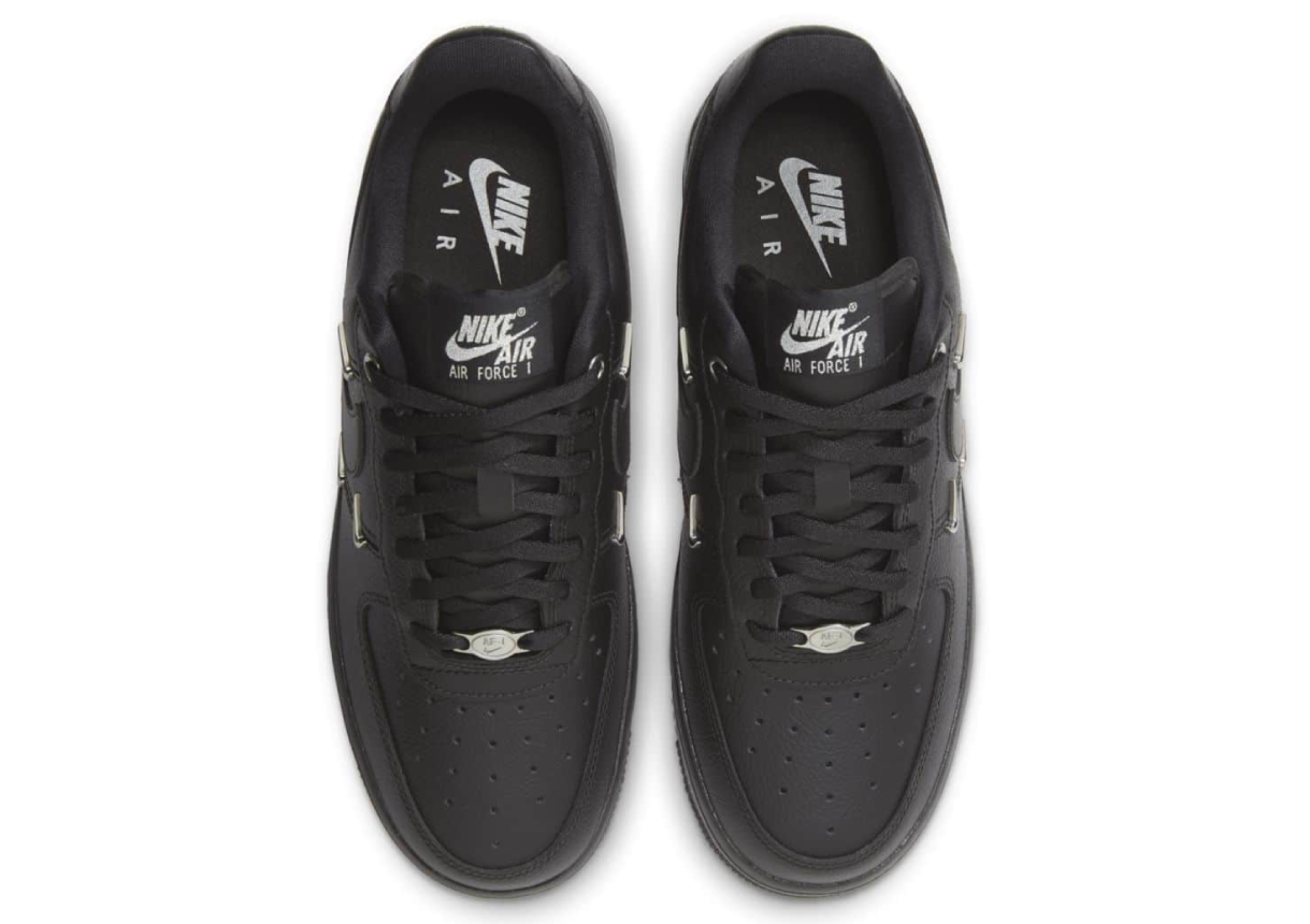 Nike Air Force 1 Low Black Silver Mini?Swoosh