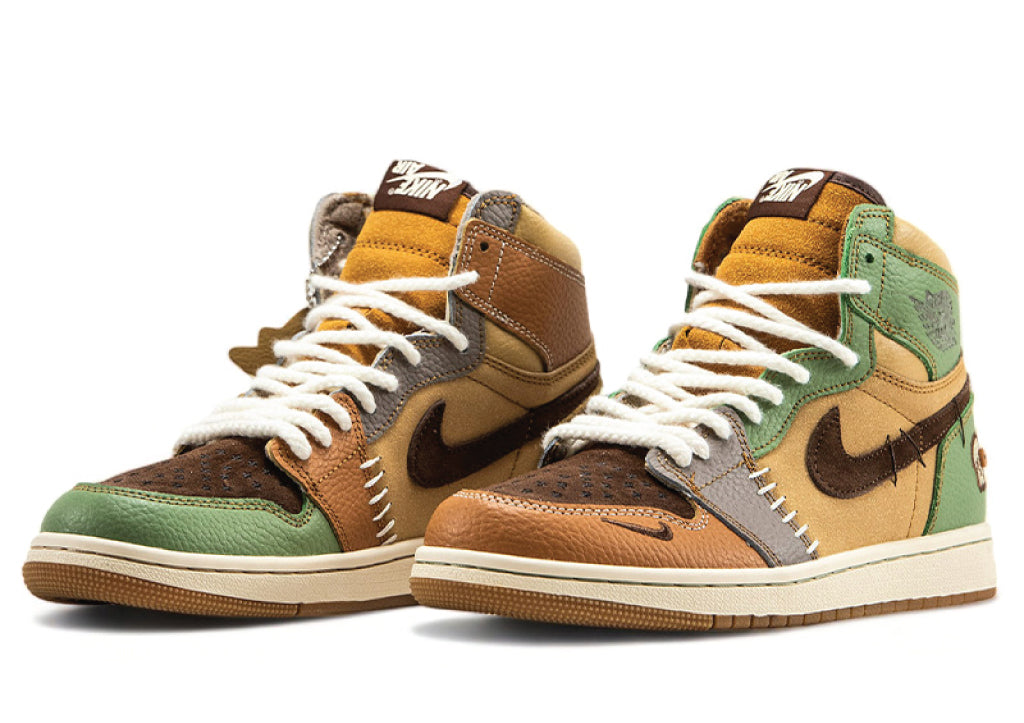 Zion Williamson x Air Jordan 1 High Voodoo Beige Suede/Oil Green