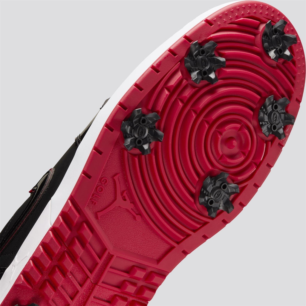 Air Jordan 1 Low Spiked Golf Shoes Black/Varsity Red/White